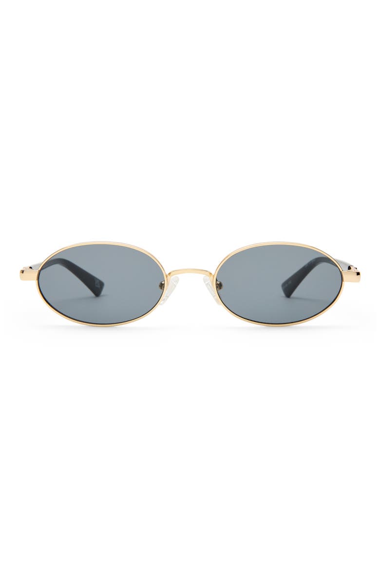 55mm Icicle Oval Sunglasses, Main, color, BRIGHT GOLD / SMOKE MONO