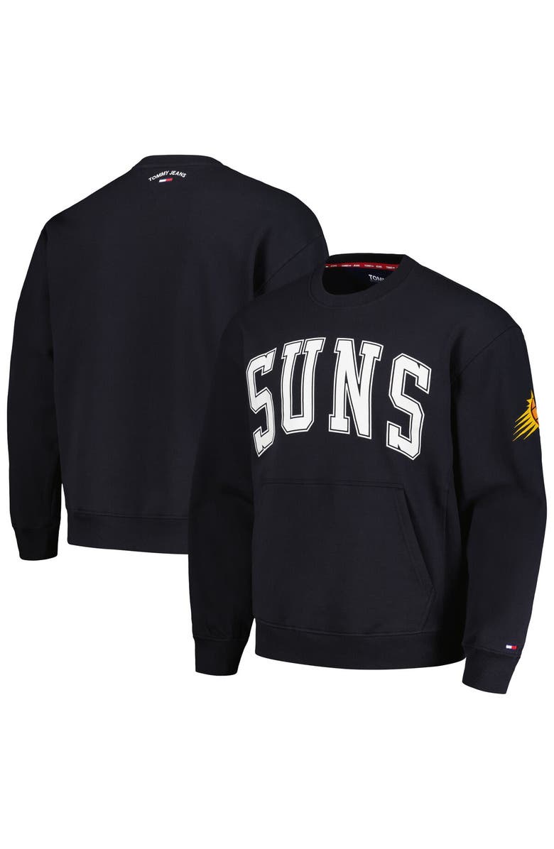 TOMMY JEANS Men's Tommy Jeans Black Phoenix Suns Henry Pullover Sweatshirt, Alternate, color, Black