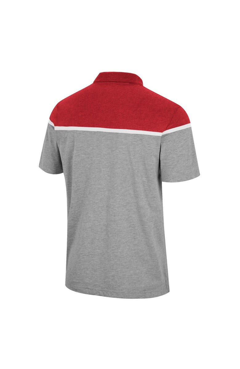 COLOSSEUM Men's Colosseum Heather Gray Arkansas Razorbacks Chamberlain Polo, Alternate, color,