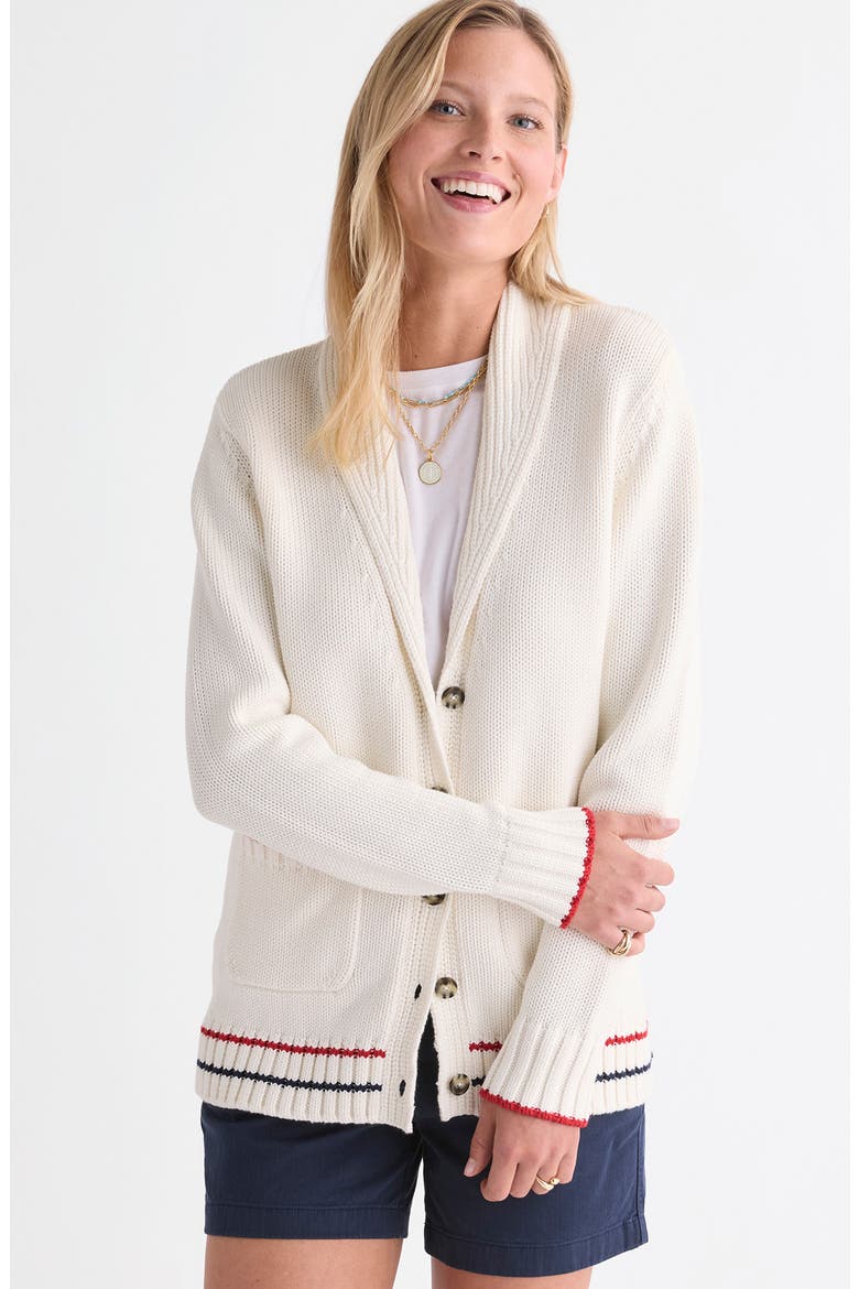 Intarsia Shawl Cardigan, Alternate, color, WHITE CAP