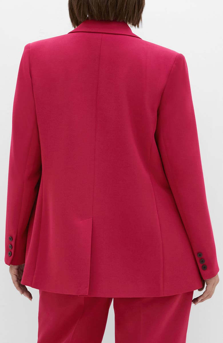 City Chic Alexis Oversize Double Breasted Blazer, Alternate, color, Deep Rose