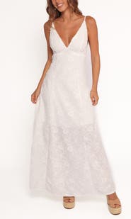 Petal & Pup Ford Floral Embroidered A-Line Maxi Dress