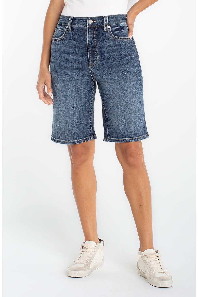 High Waist 10.5-Inch Jean Shorts, Main, color, HARBOR HAZE