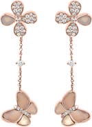EFFY 14K Rose Gold Diamond,Mother of Pearl Earrings
