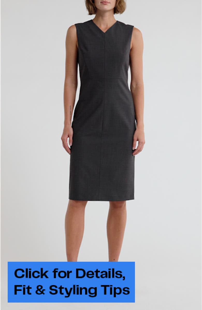 Miyani Wool Blend Sheath Dress, sales video thumbnail