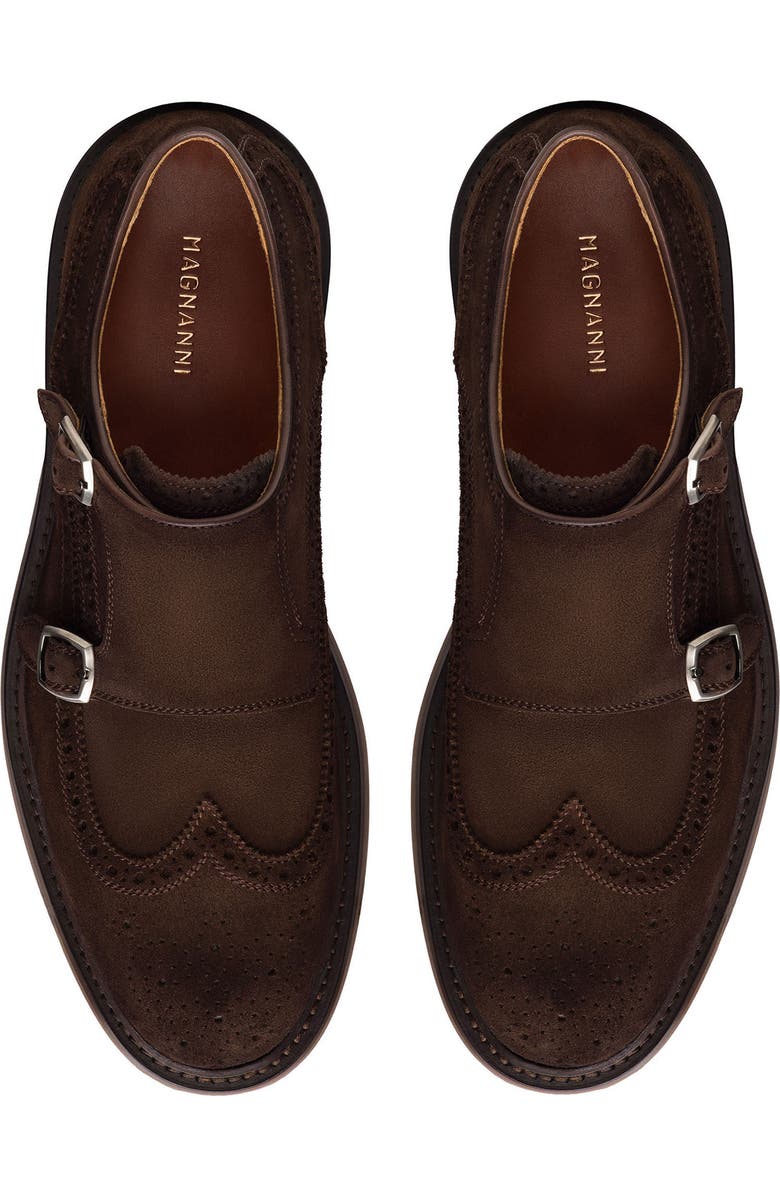 Magnanni Malachi Wingtip Double Monk Shoe, Alternate, color,