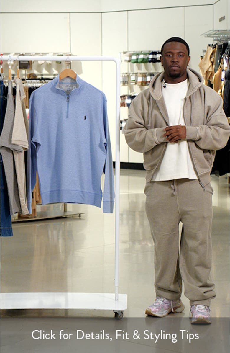 Men's Double Knit Jersey Half Zip Pullover, sales video thumbnail