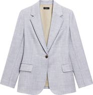 Theory Lynnia Sleek Virgin Wool Blazer