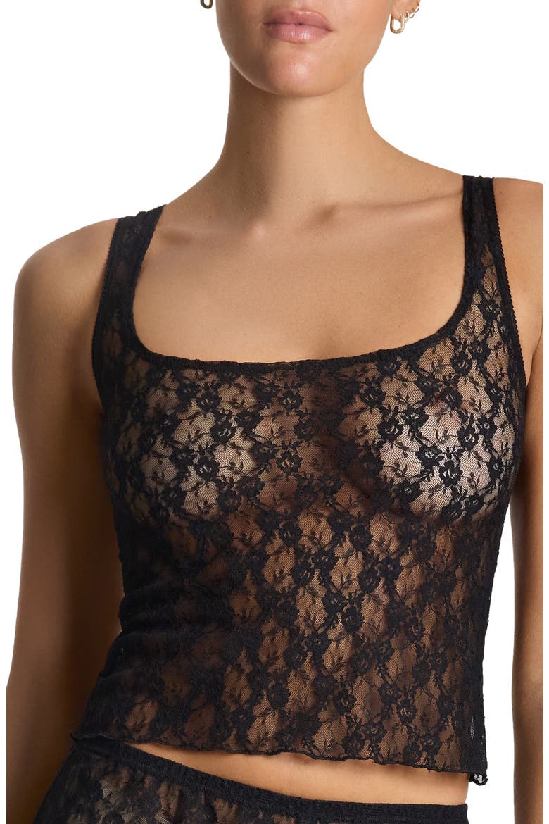 x Lexi Wood Alina Lace Camisole, Main, color, BLACK