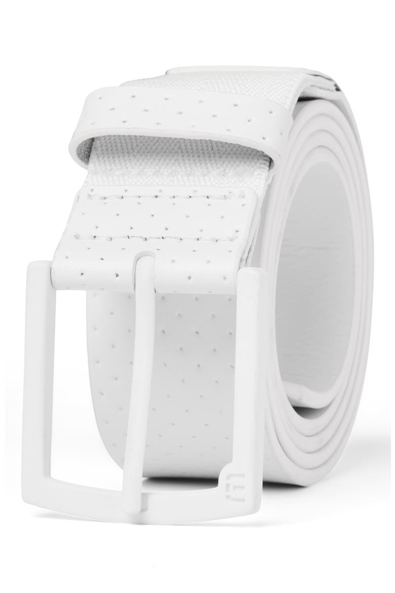 Pilatus 2.0 Leather Belt, Main, color, WHITE