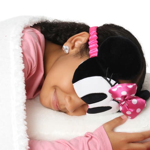 Disney Sleep Mask With Ears And 3d Bow In Black