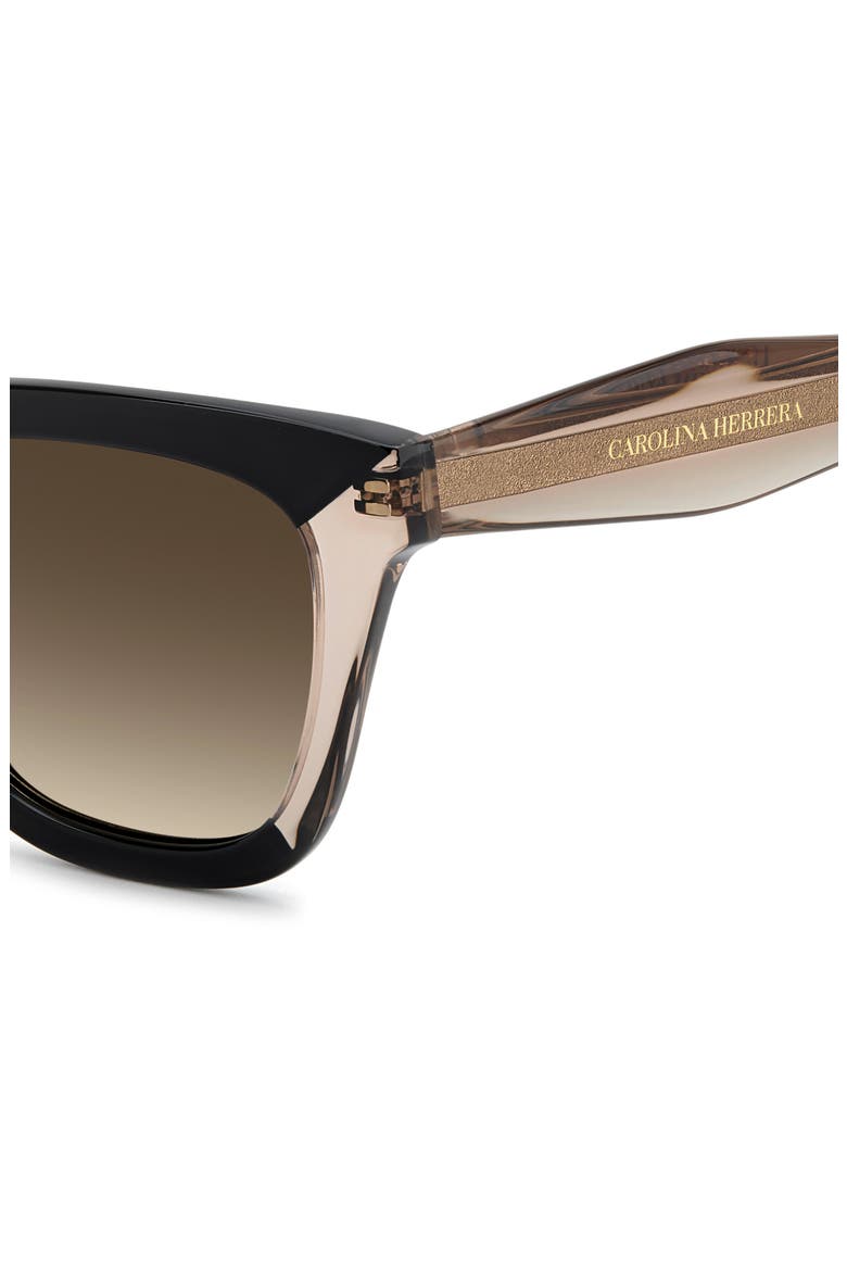 52mm Cat Eye Sunglasses, Alternate, color, BLACK BEIGE/ BROWN