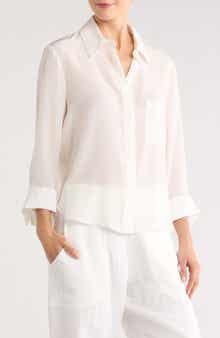 TWP Boyfriend Silk Button-Up Shirt