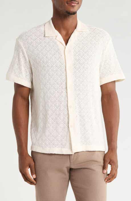 Textured Diamond Camp Shirt