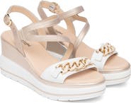 NeroGiardini Chain Link Wedge Sandal