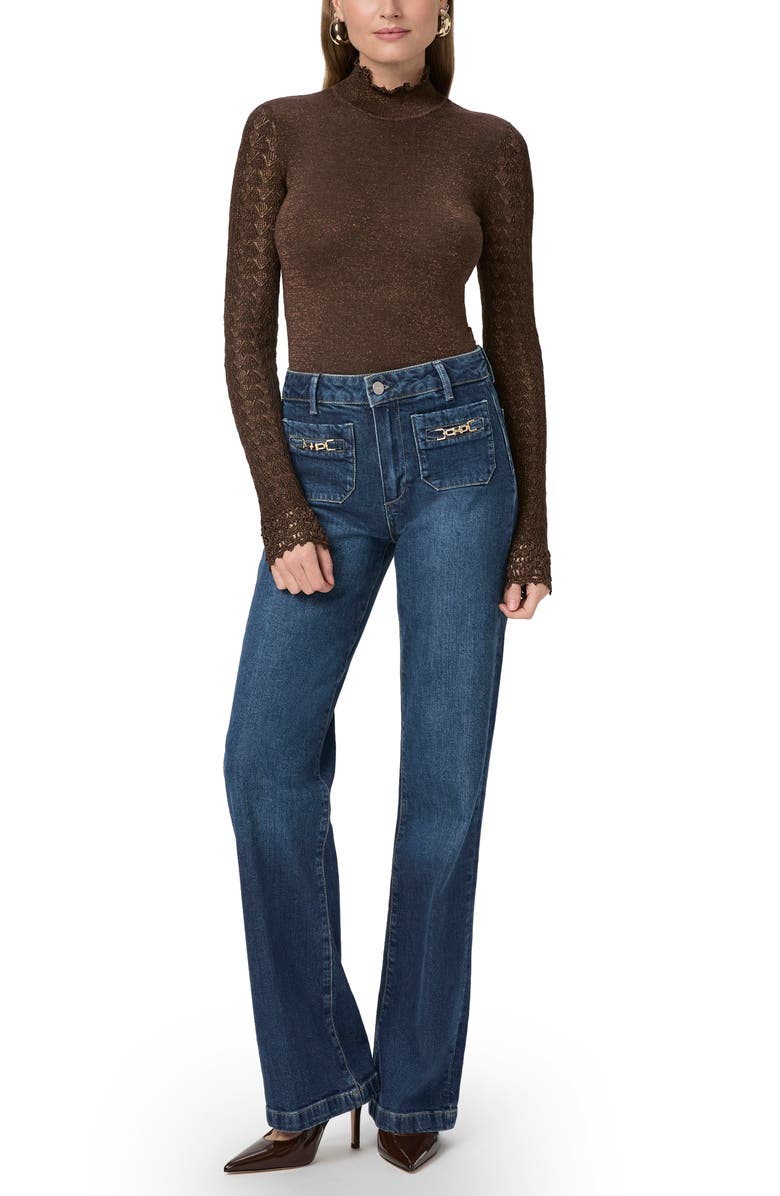 PAIGE Stephanie Metallic Knit Top, Alternate, color, Brnzspkl