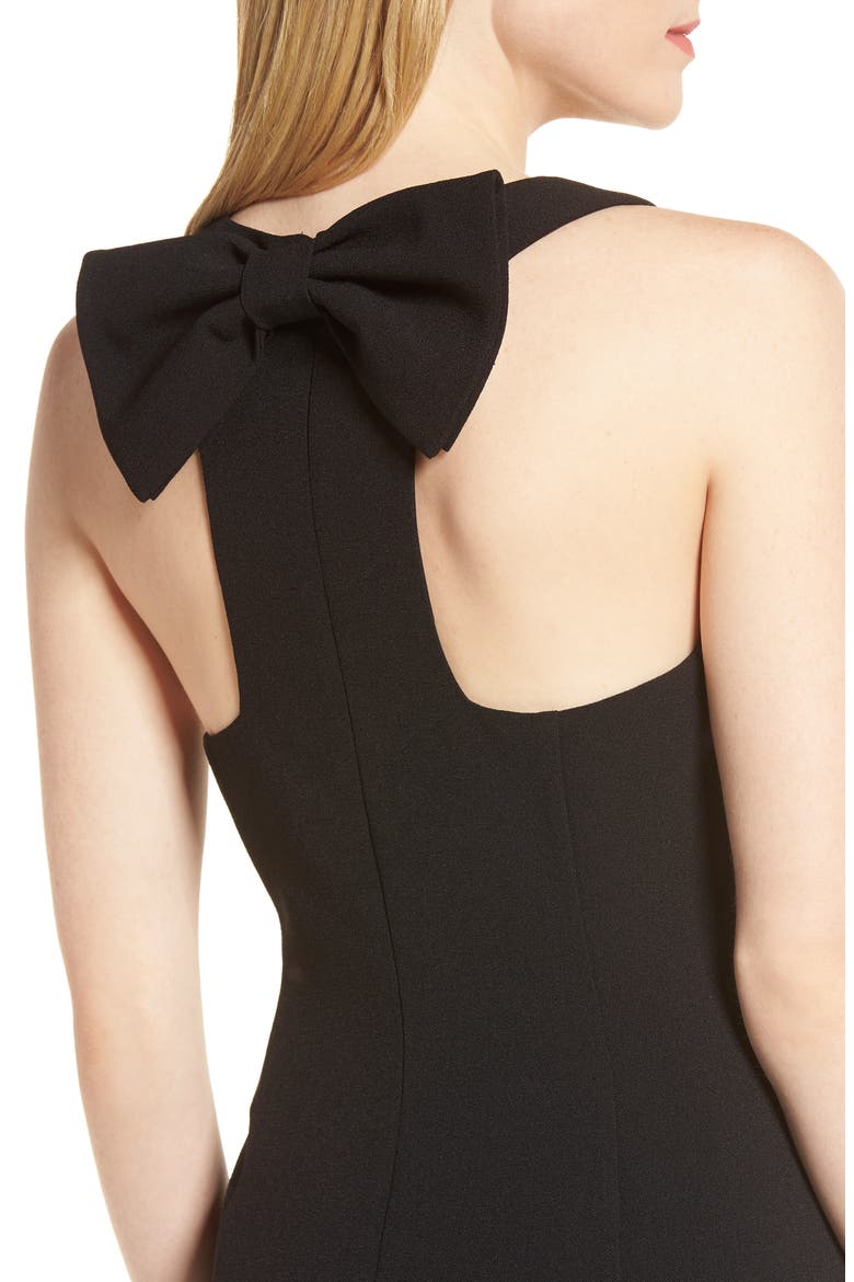 Bow Back Sheath Dress, Alternate, color, BLACK