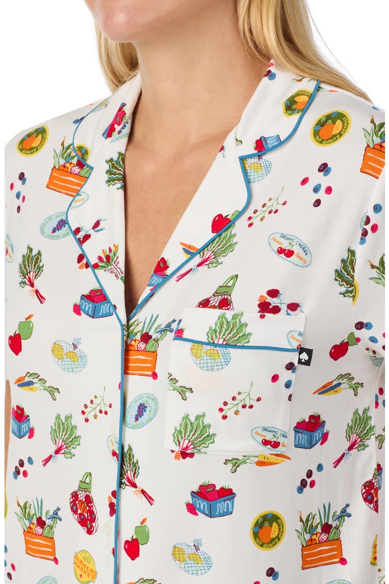 print short pajamas, Alternate, color, WHITE/ MULTI PRINT