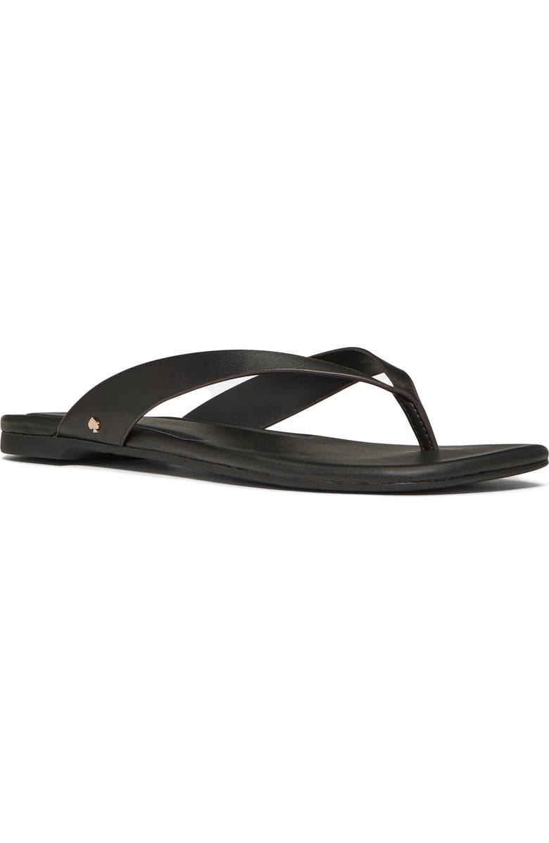 Kate Spade New York sandie flip flop, Main, color, Black