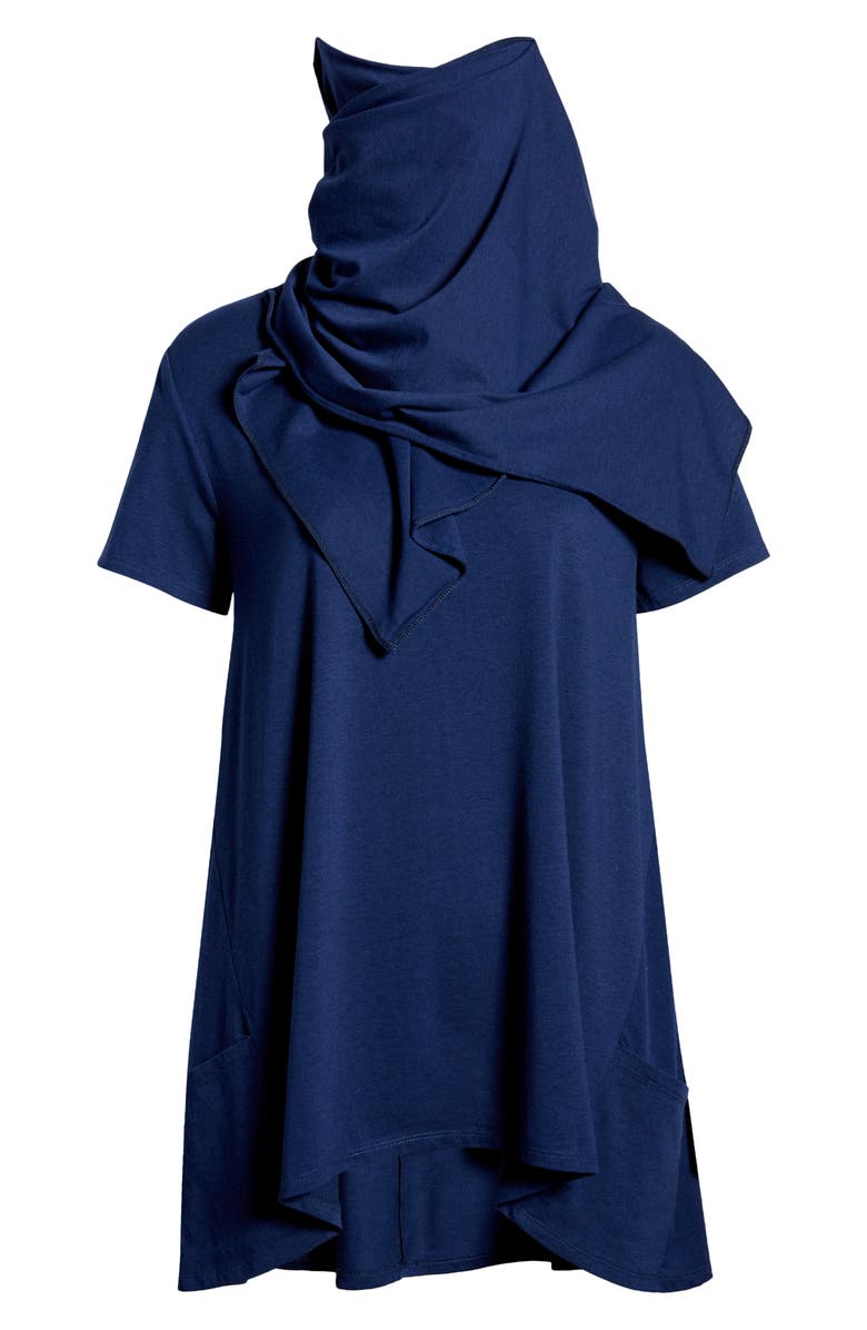 Hue Convertible Scarf Lapel T-Shirt, Alternate, color, Medieval