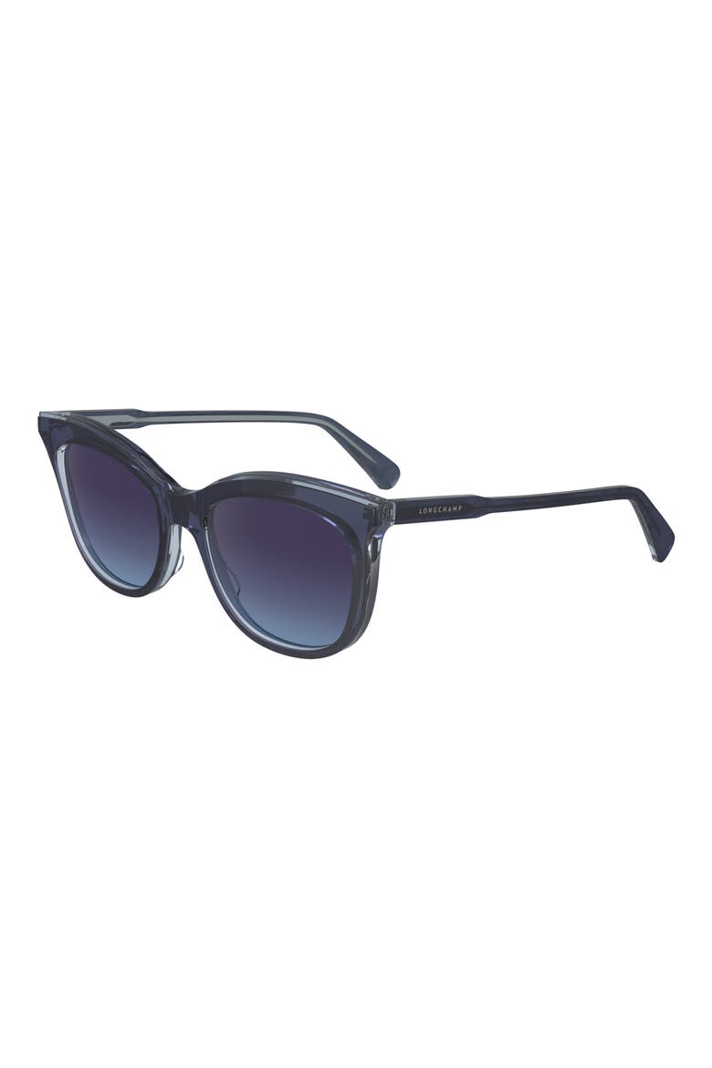 53mm Gradient Cat Eye Sunglasses, Alternate, color, AVIO/CRYSTAL
