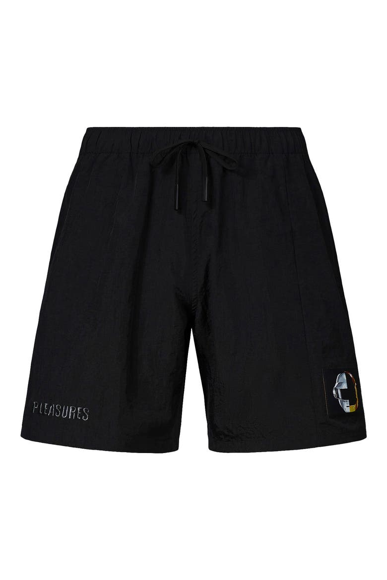 x Daft Punk Crush Hiking Shorts, Alternate, color, BLACK