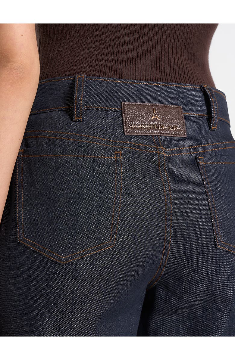 Manière De Voir Florence Denim High Rise Straight Leg Jeans, Alternate, color, Indigo