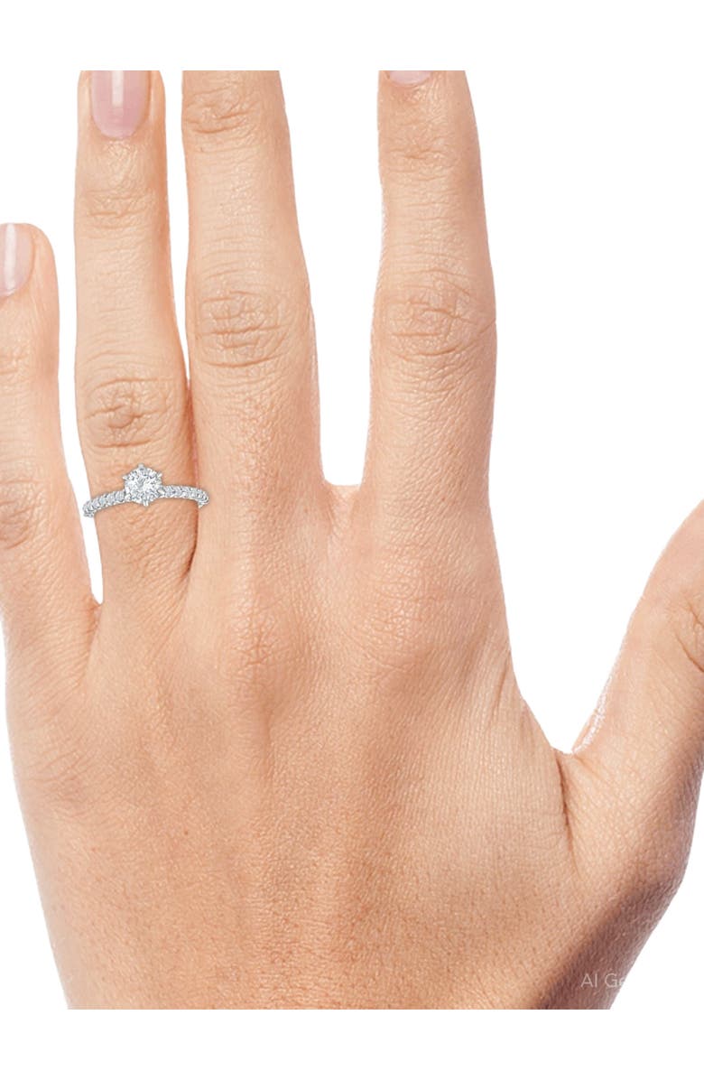 Bliss Diamond Certified 1.45Ct Platinum Round Cut Diamond Engagement Ring Lab Grown Size 8, Alternate, color,