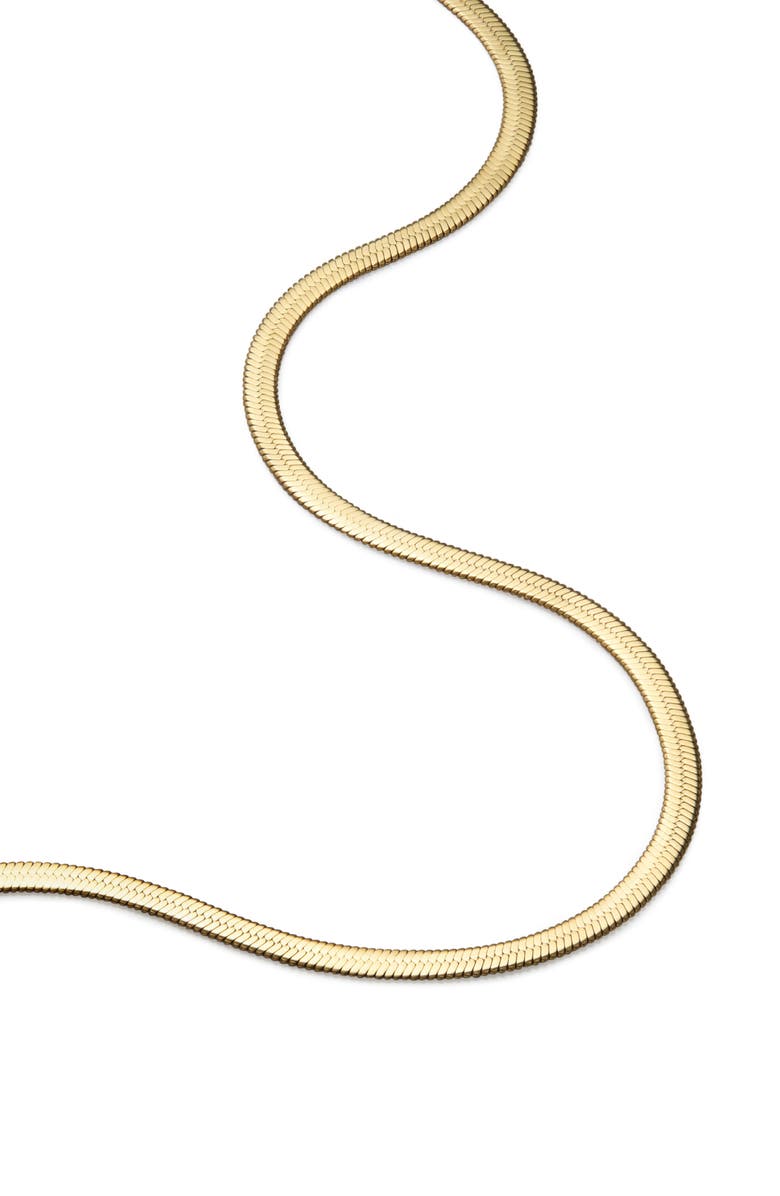 Ana Luisa Herringbone Chain Necklace, Alternate, color, Gold