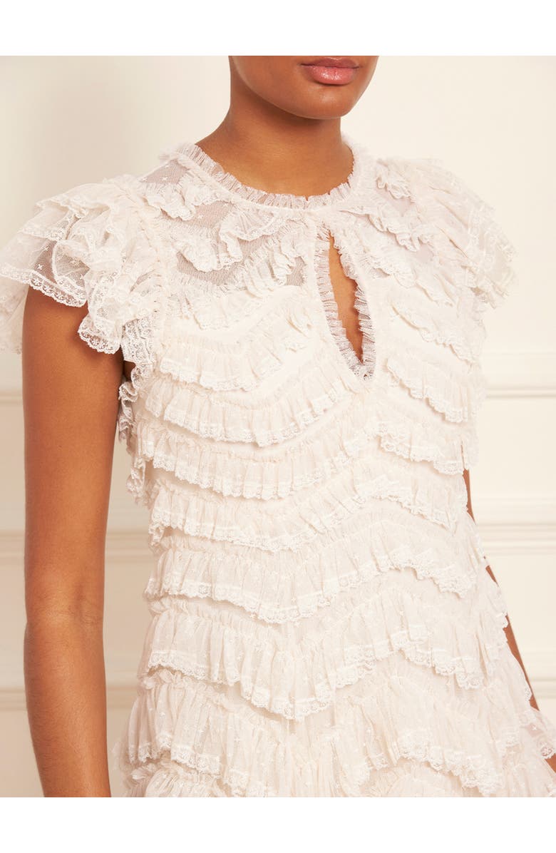 Needle & Thread Libby Lace Gown, Alternate, color, Cream