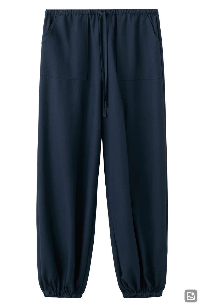 Drawstring Balloon Pants, Alternate, color, NAVY