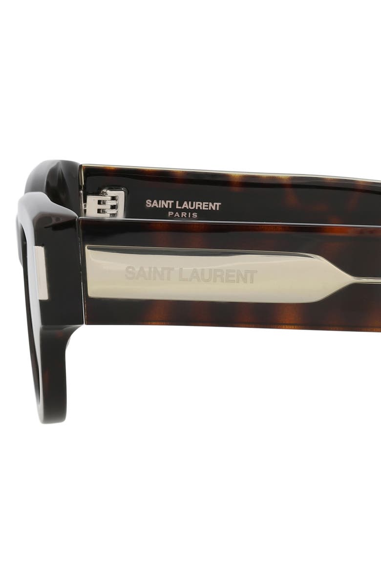 Saint Laurent 49mm Cat Eye Sunglasses, Alternate, color, Havana Crystal Grey