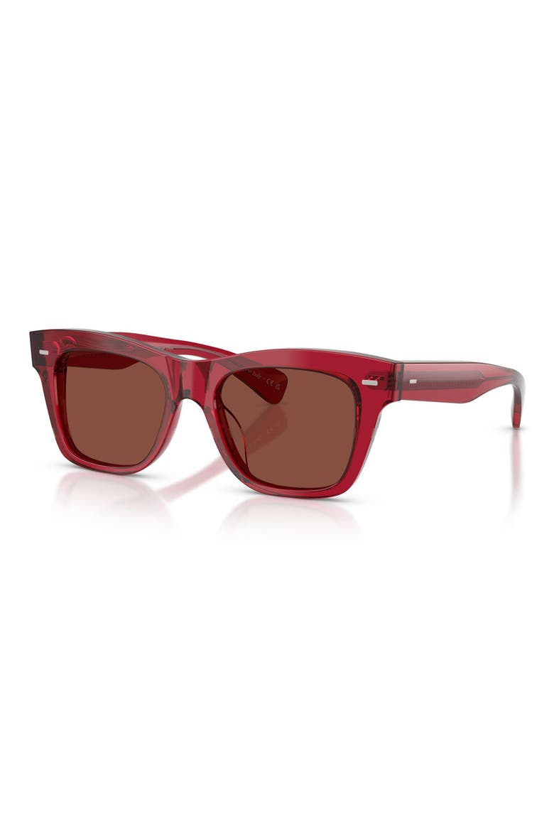 Ms. Oliver 51mm Square Sunglasses, Alternate, color, TRANSLUCENT RUST / BURGUNDY