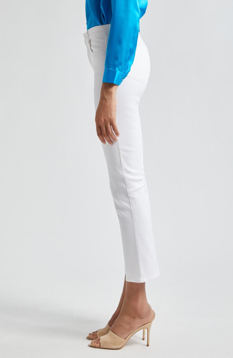 L'AGENCE Tati High Waist Ankle Micro Bootcut Jeans, Alternate, color, Blanc Coated