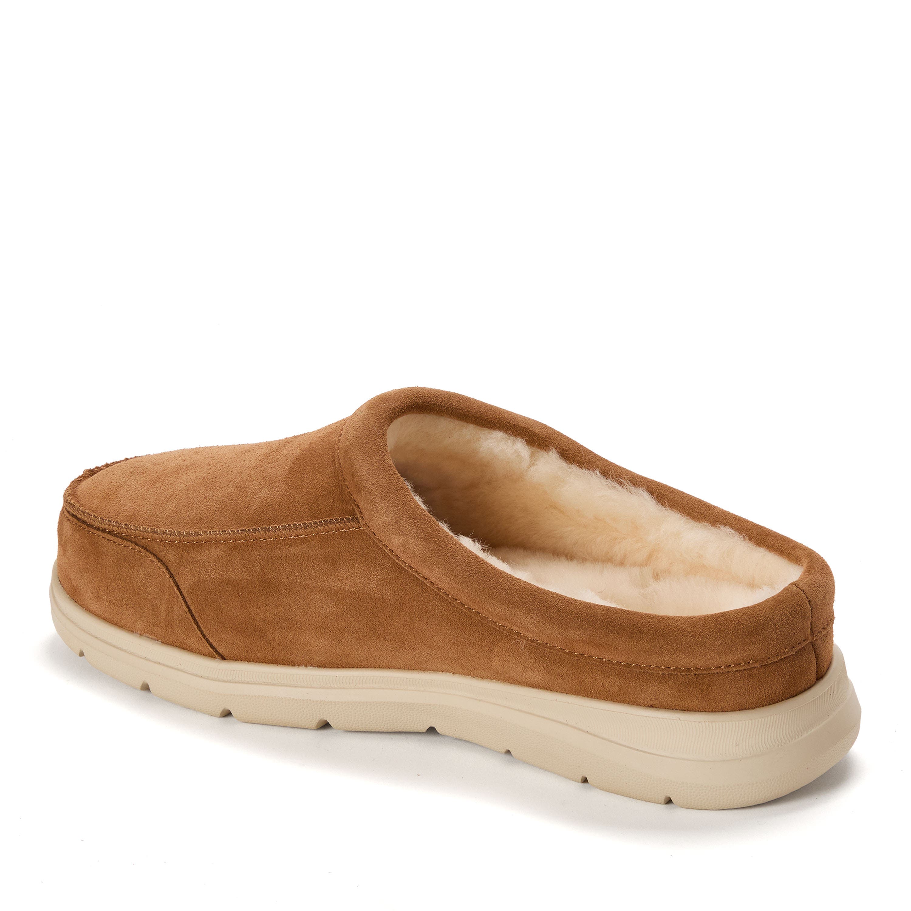 DEARFOAMS Fireside Lithgow Genuine Shearling Clog, Alternate, color, Chestnut