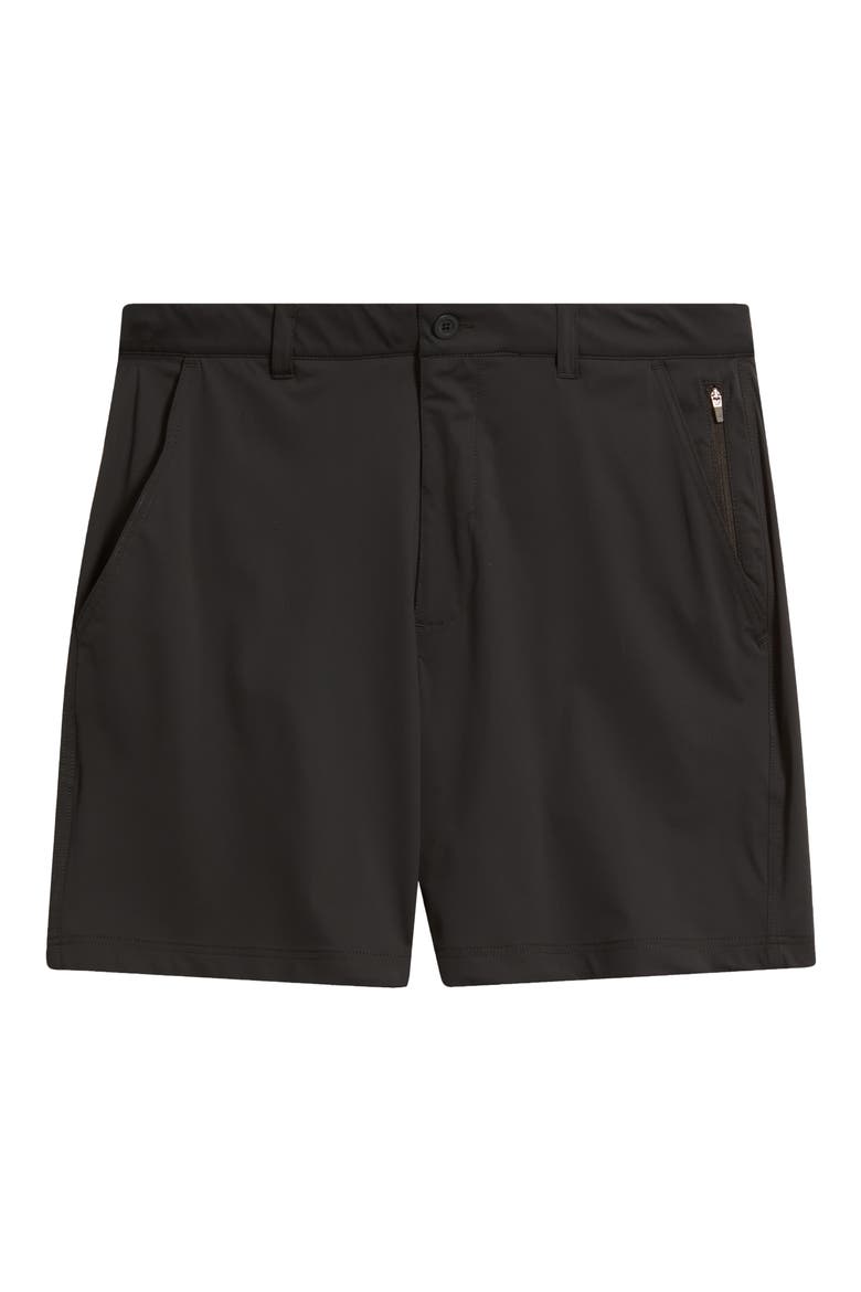 Fairway 8-Inch Flat Front Stretch Golf Shorts, Main, color, BLACK