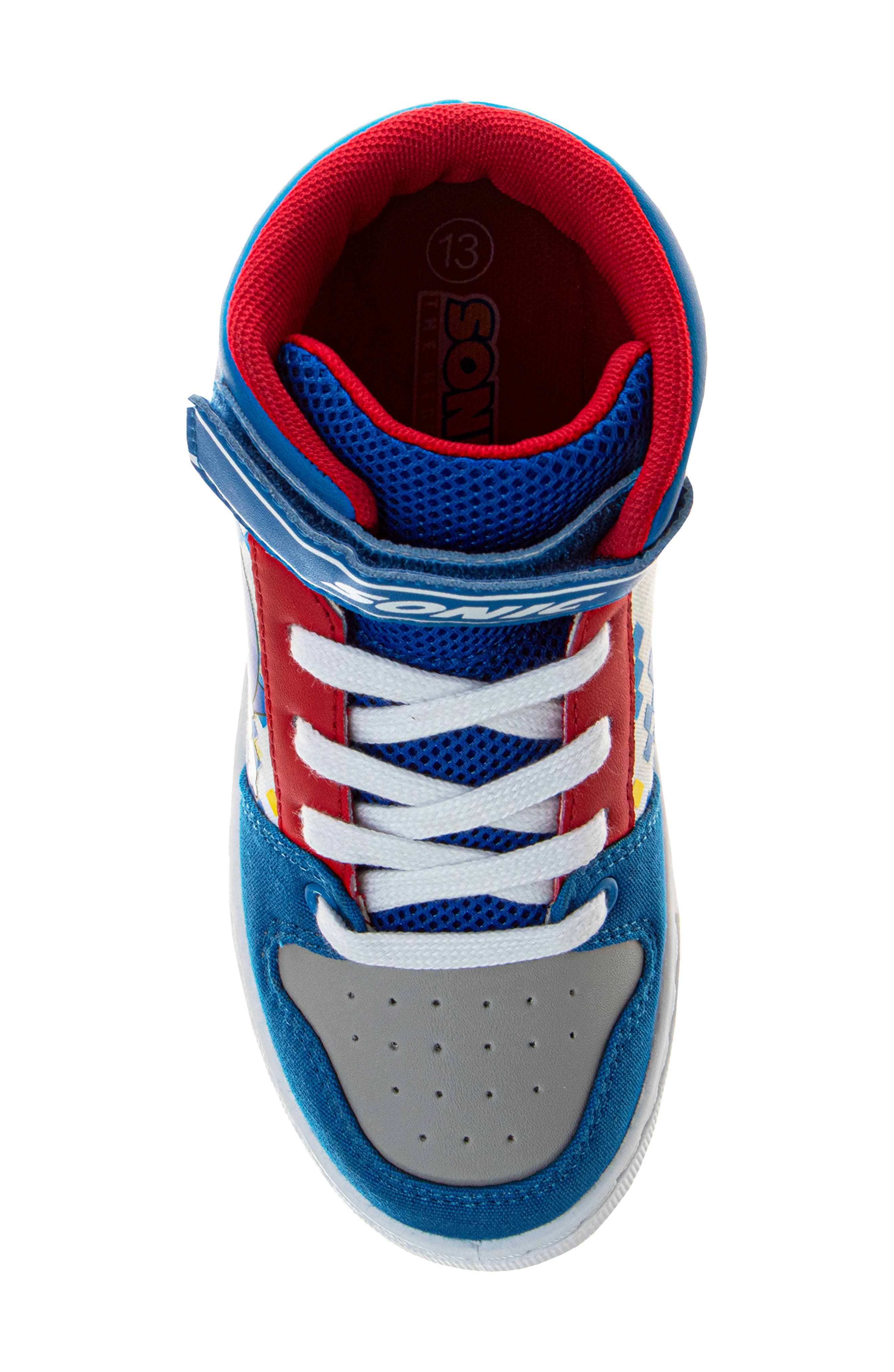 JOSMO Kids' Sonic the Hedgehog High Top Sneaker, Alternate, color, 