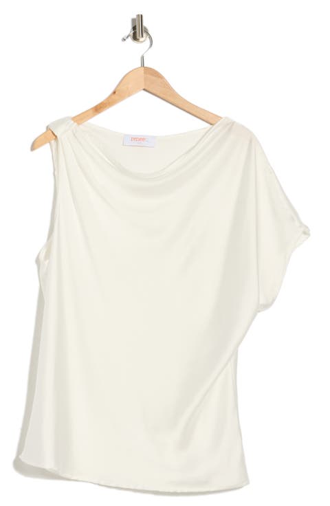 Asymmetric Satin Top (Plus)