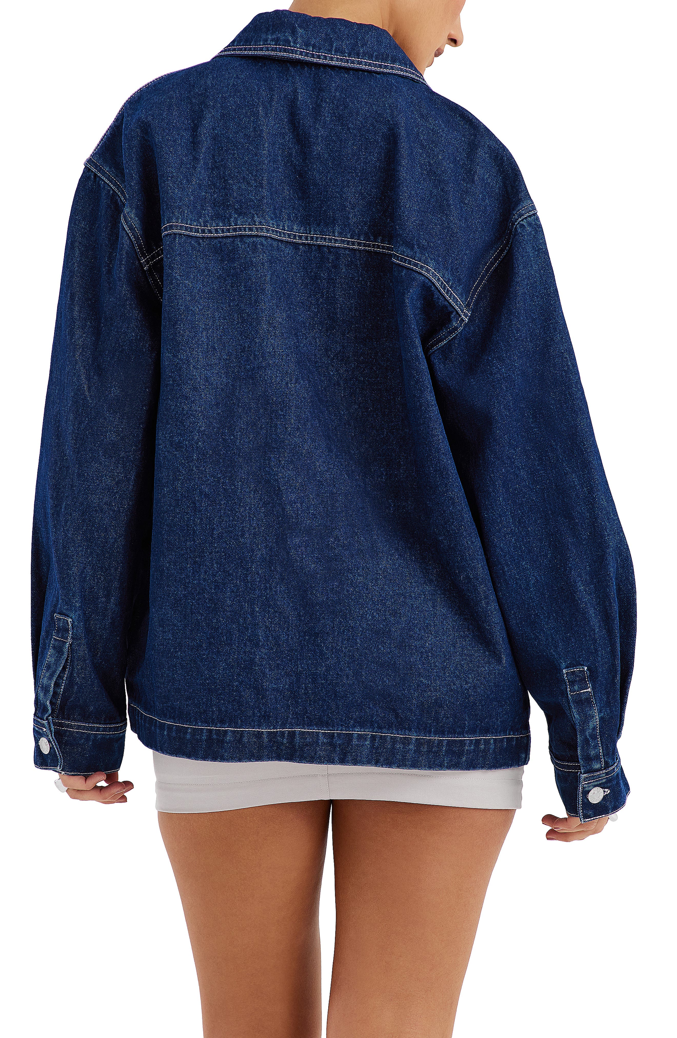 Oversize Denim Button-Up Shirt - image 2