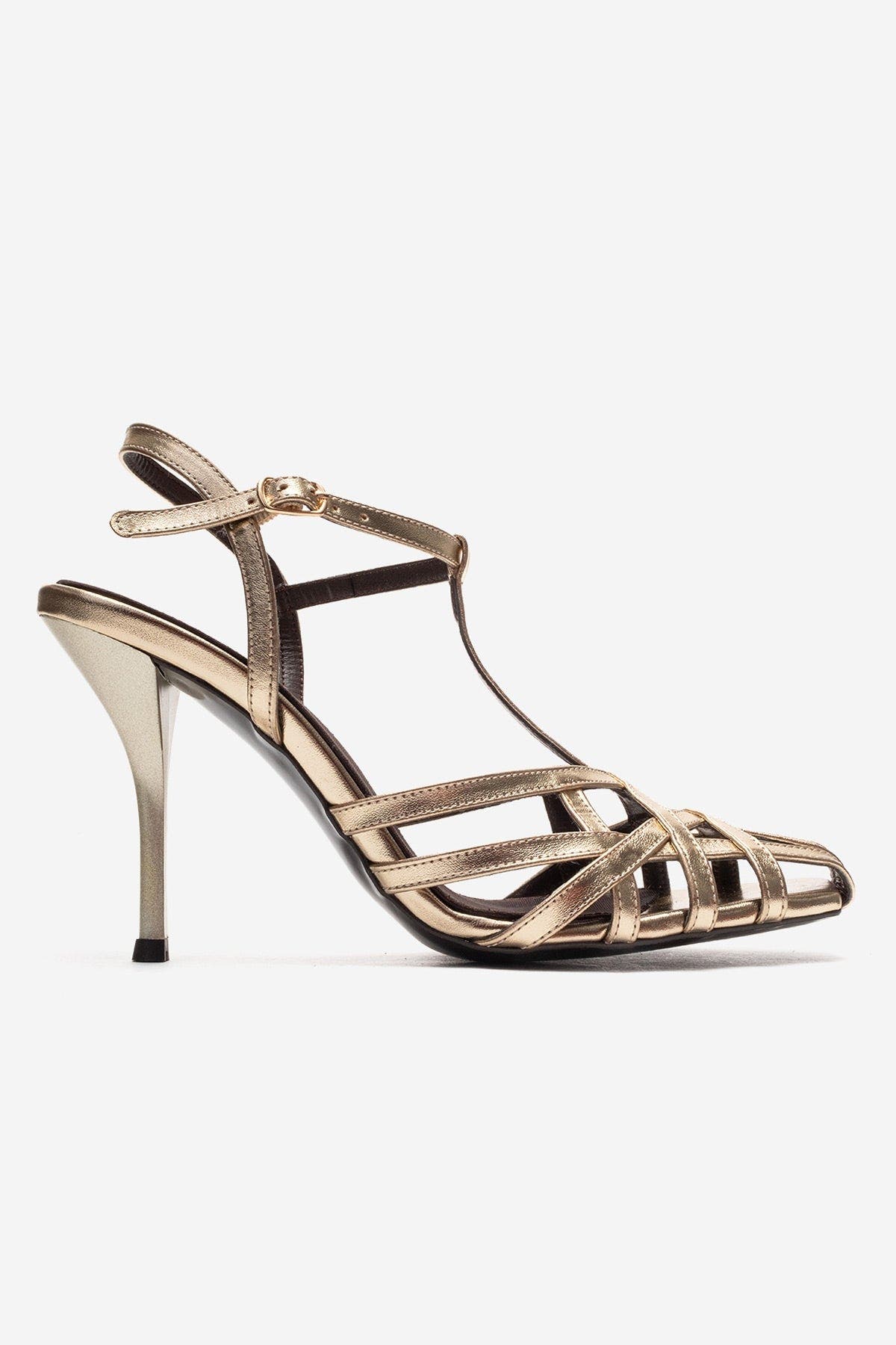 Allos Stiletto Sandal, Alternate, color, Gold