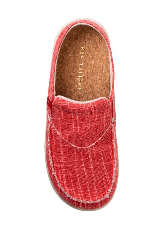 Revitalign Siesta Orthotic Canvas Slip-on Shoe In Watermelon
