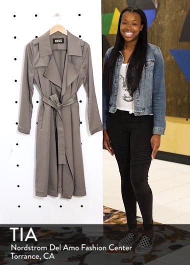 Badgley Mischka Collection Badgley Mischka Faux Leather Trim Long