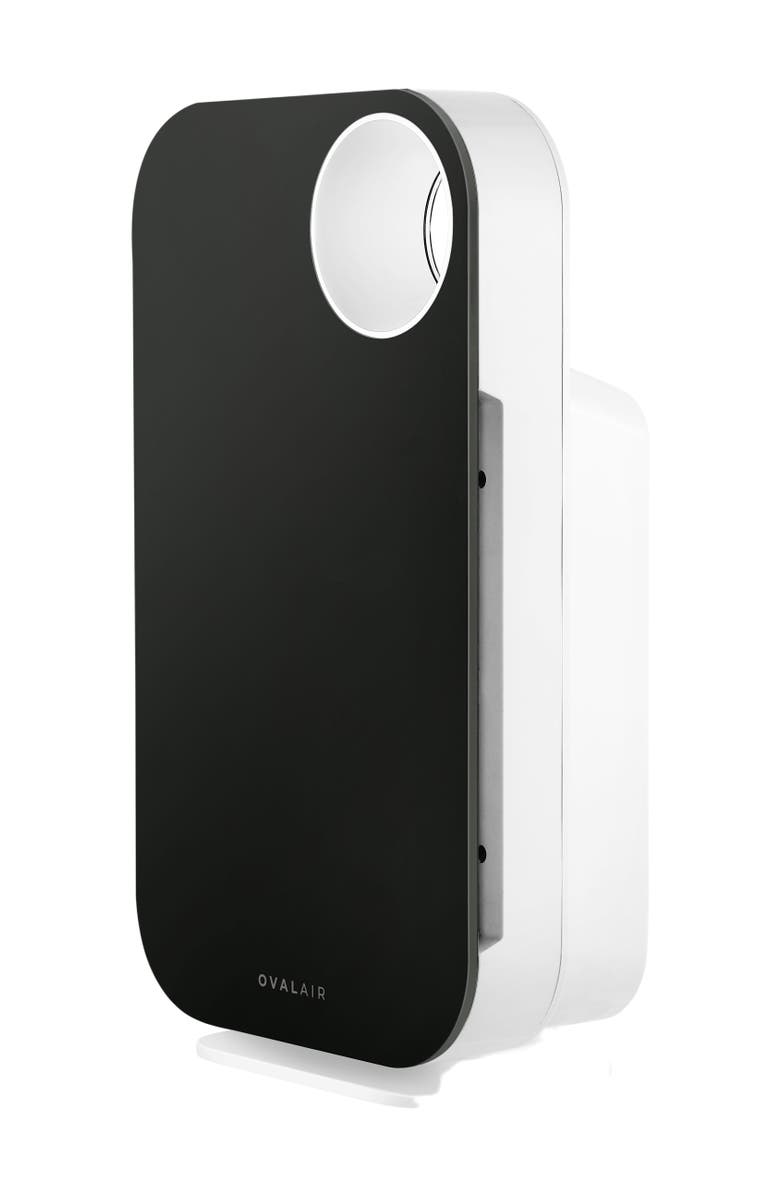 Oval Air 3-Stage True HEPA Air Purifier, Main, color, Deco Jet Black