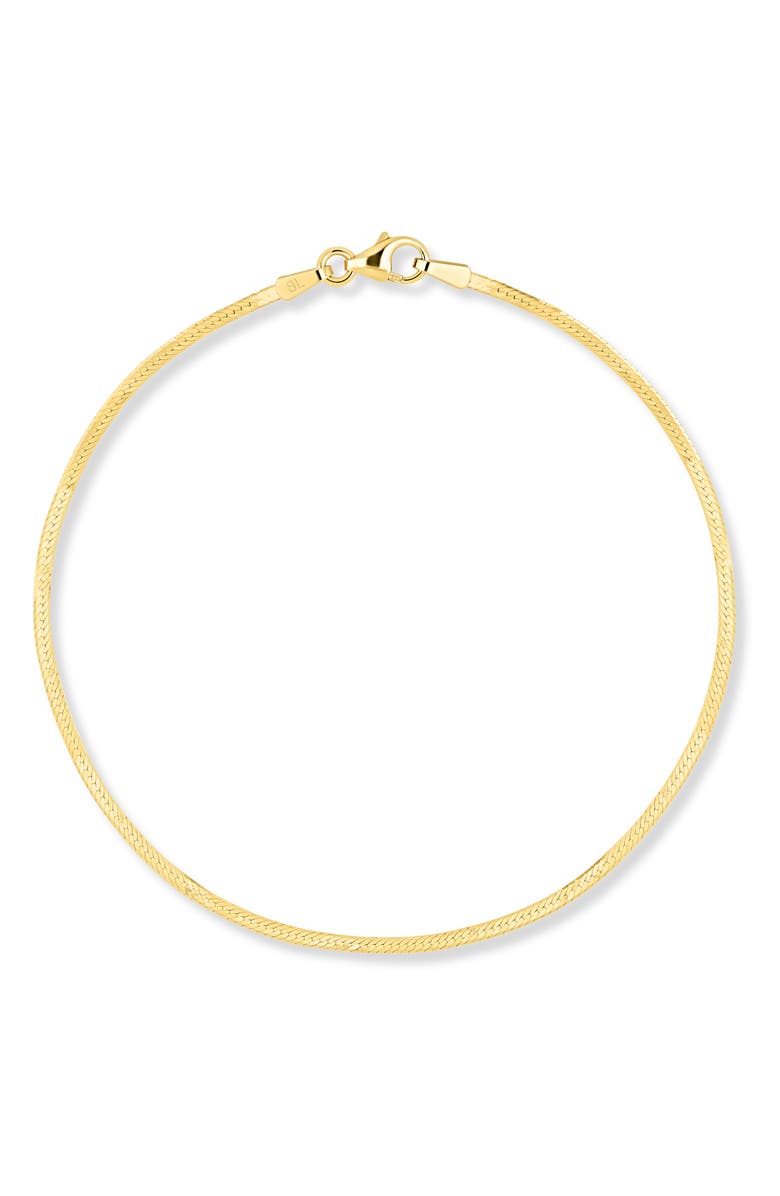 Bony Levy 14K Gold 1mm Herringbone Chain Bracelet, Main, color, 14K Yellow Gold