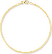 Bony Levy 14K Gold 1mm Herringbone Chain Bracelet