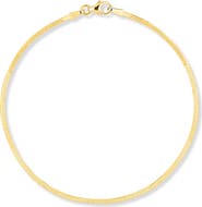 Bony Levy 14K Gold 1mm Herringbone Chain Bracelet