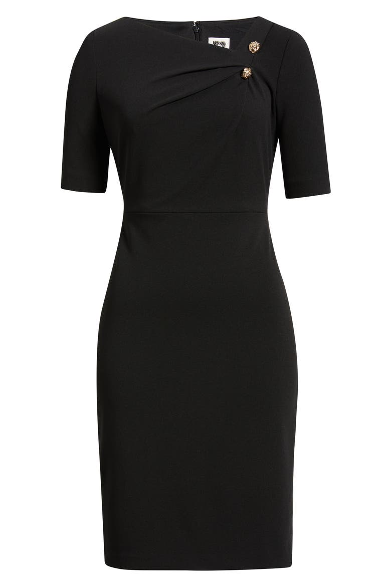 Bar Pin Sheath Dress, Alternate, color, ANNE BLACK
