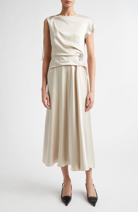 Drape Satin Gown