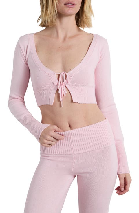 Tie Front Crop Cardigan