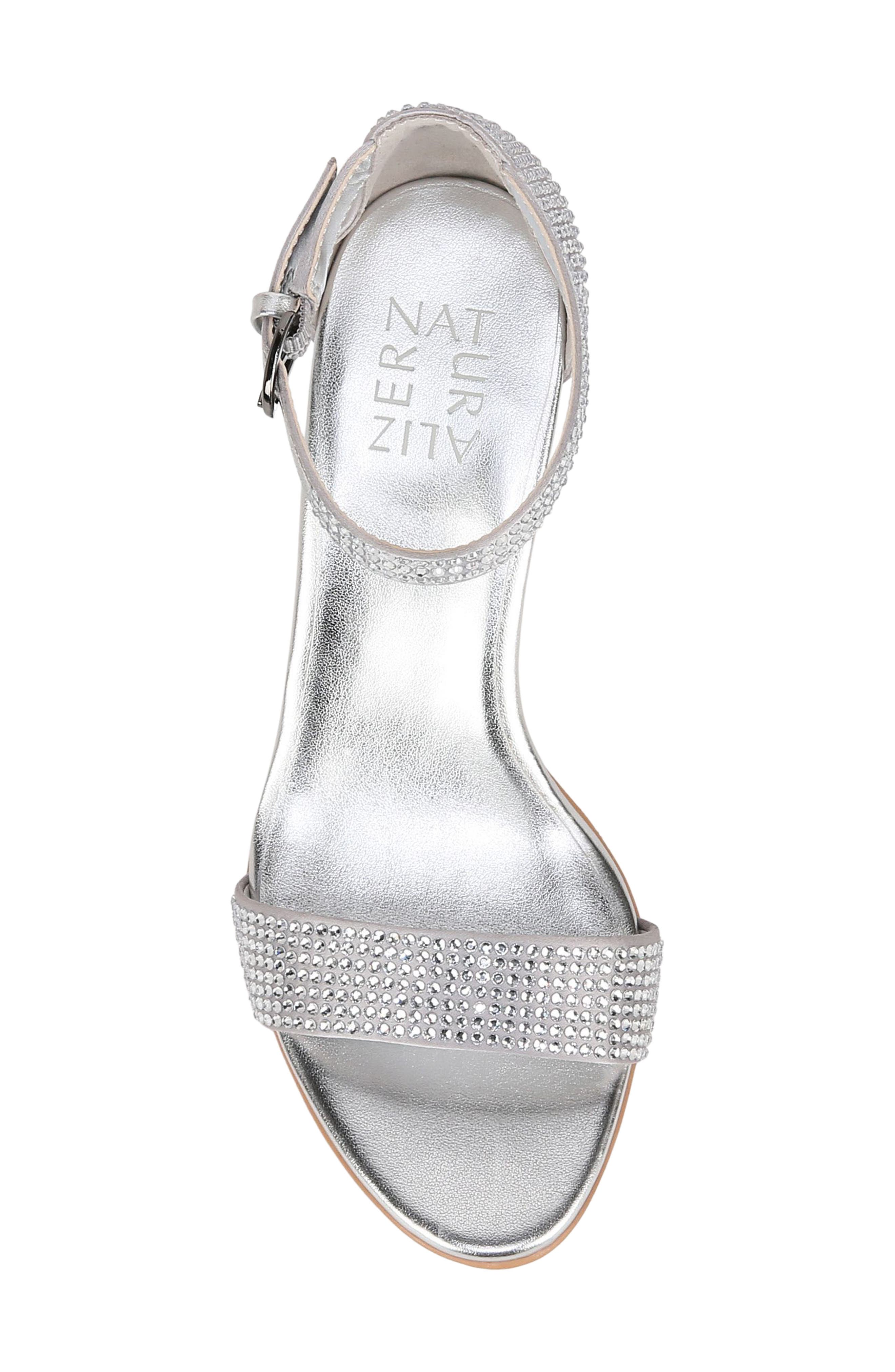 Vera Glitz Ankle Strap Sandal, Alternate, color, SILVER